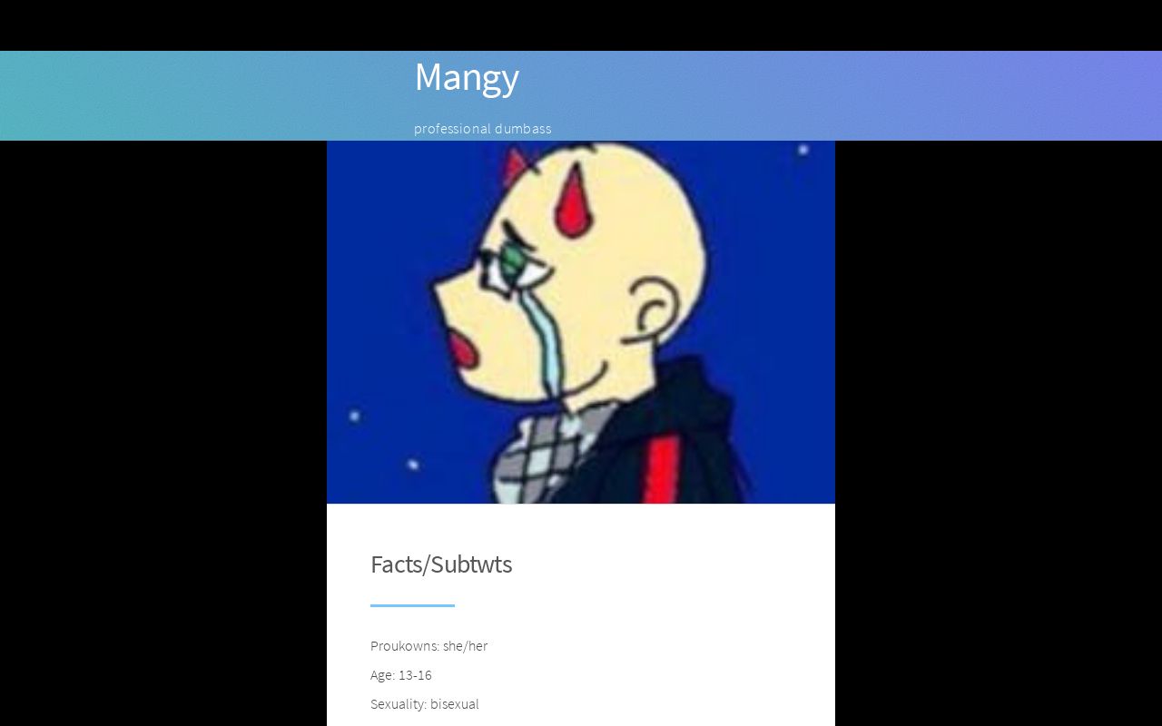 Carrd profile picture for @mangy